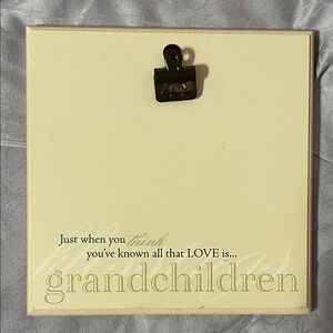 Wooden Cream Wall Decor with Photo Clip